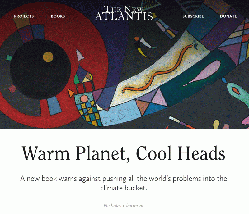 The new Atlantis - Warm Planet, Cool Heads.